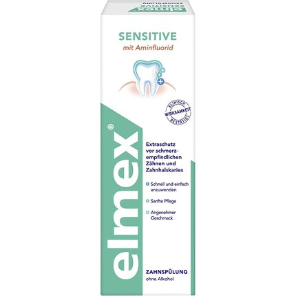 Elmex Sensitive Mouthwash - Extra Protection Against Sensitive Teeth - Alcohol-free - Travel Size 100 ml