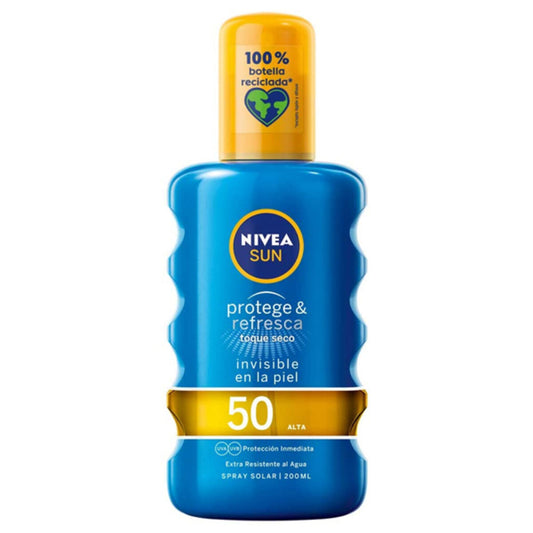Spray Protezione Solare PROTEGE & REFRESCA Nivea Spf 50 (200 ml)