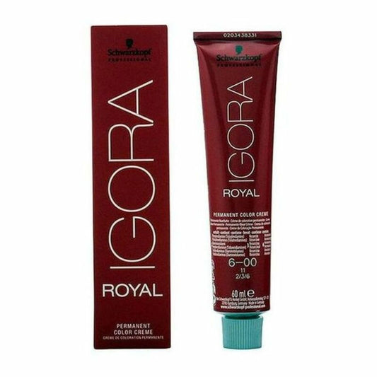 Tintura Permanente Igora Royal Schwarzkopf 6-00 Nº 9.0-rubio muy claro 8.0-rubio 60 ml