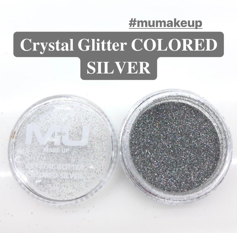 Crystal glitter nail art mu make up