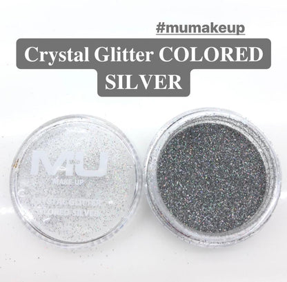Crystal glitter nail art mu make up