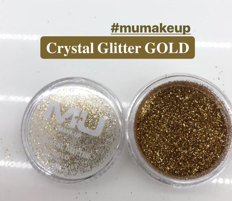 Crystal glitter nail art mu make up
