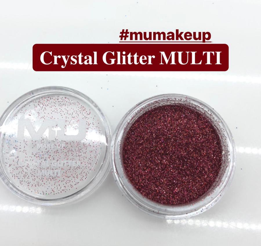 Crystal glitter nail art mu make up