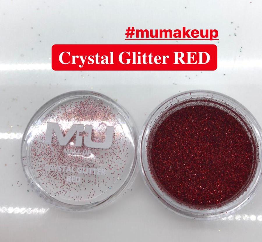 Crystal glitter nail art mu make up