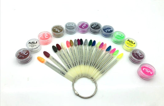 Crystal glitter nail art mu make up